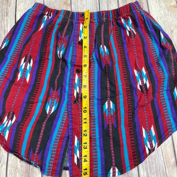 Furst of a Kind Aztec print button down Skirt - Picture 2 of 5